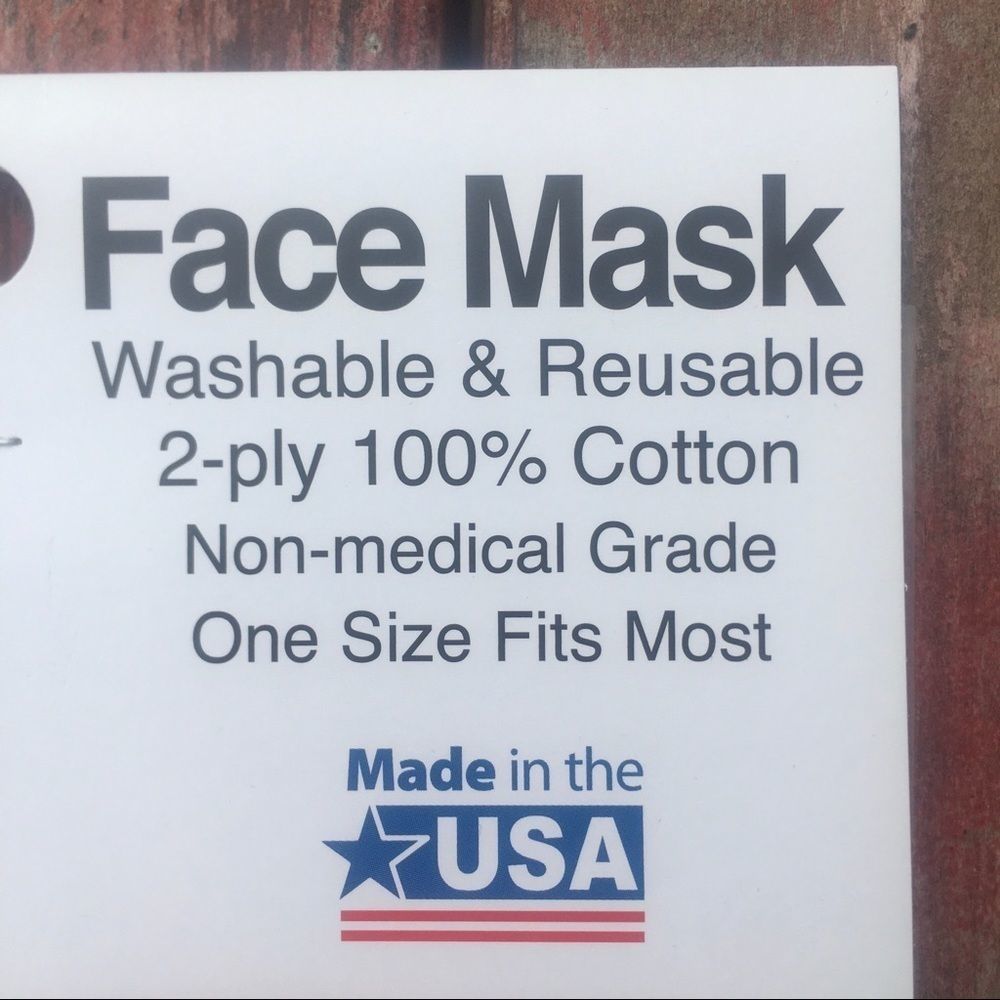 RED USA COTTON FACE COVERING PATRIOTIC 2 ply - Picture 3 of 5